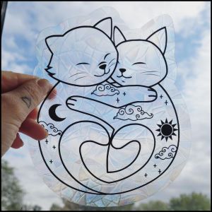Moon & Sun Cats - Suncatcher